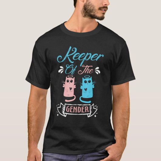 Niedliche Katzen des Geschlechts in blau und rosa  T-Shirt (Vorderseite)