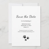 Niedliche Katzen, die eine einfache Hochzeit Gezei Save The Date (Rückseite)