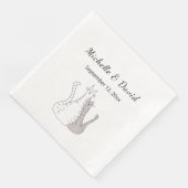 Niedliche Katzen, die eine einfache Hochzeit Gezei Serviette (Ecke)