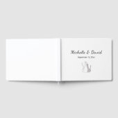 Niedliche Katzen, die eine einfache Hochzeitsempfe Gästebuch (Voll)
