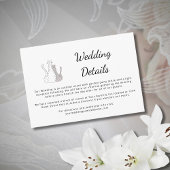 Niedliche Katzen, die einfache Hochzeitsdetails Ge Begleitkarte