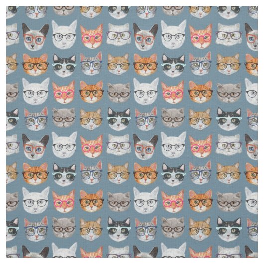 Niedliche Katzen, die Glas-Muster tragen Stoff (Muster)
