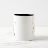 Niedliche Katzen, die Magic Wands Star halten Zweifarbige Tasse (Mittel)
