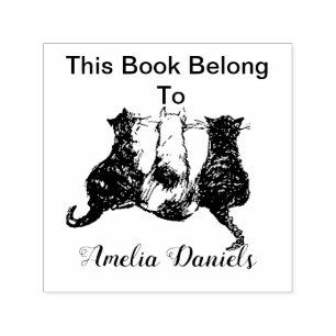 Niedliche Katzen Dieses Buch gehört zu selbstsücht Permastempel