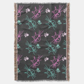 Niedliche Katzen Doodles Rosa Aquamariner Putzschw Decke (Vorderseite Vertikal)