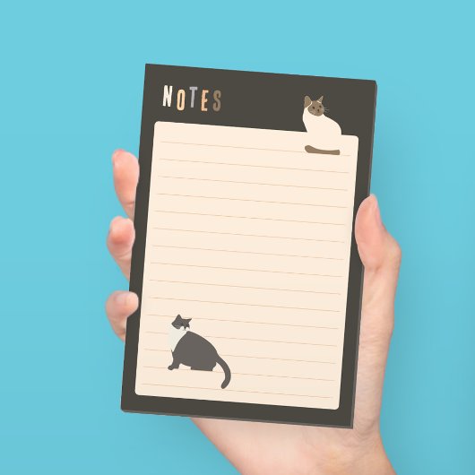 Niedliche Katzen Dunkelgrau Linde Post-it Klebezettel