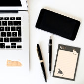 Niedliche Katzen Dunkelgrau Linde Post-it Klebezettel