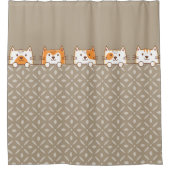 Niedliche Katzen Duschvorhang (Vorderseite)