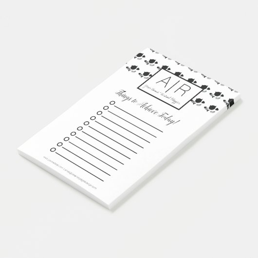 Niedliche Katzen einfarbig Schwarz und Weiß Post-it Klebezettel (angewinkelt)