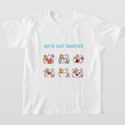 Niedliche Katzen Emotes T - Shirt (Ablage )