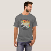 Niedliche Katzen essen Ramen Kanagawa Wave Kawaii  T-Shirt (Vorne ganz)