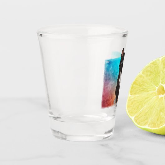 Niedliche Katzen-Farben Schnapsglas (Links)