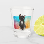 Niedliche Katzen-Farben Schnapsglas (Vorderseite)