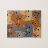 Niedliche Katzen Farbige Katzenkleidung Puzzle (Horizontal)