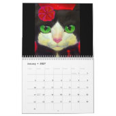 Niedliche Katzen Feline Florals Moderne Kunst 2022 Kalender (Jan 2027)