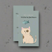 Niedliche Katzen Fisch-Haustiere Sitting Services Visitenkarte