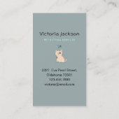 Niedliche Katzen Fisch-Haustiere Sitting Services Visitenkarte (Rückseite)