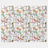 Niedliche Katzen Fleece Blanket (Vorderseite (Horizontal))