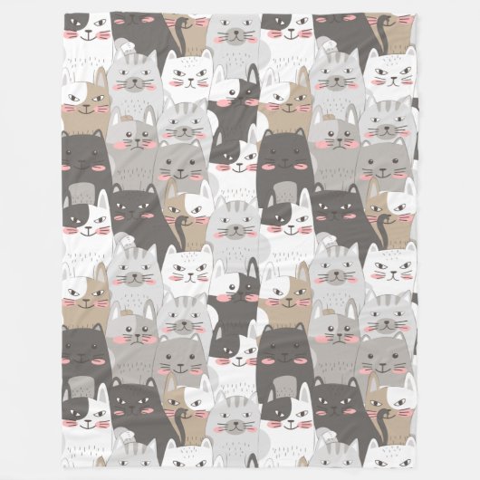 Niedliche Katzen Fleece Blanket (Vorderseite)