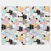 Niedliche Katzen Fleece Blanket (Vorderseite (Horizontal))