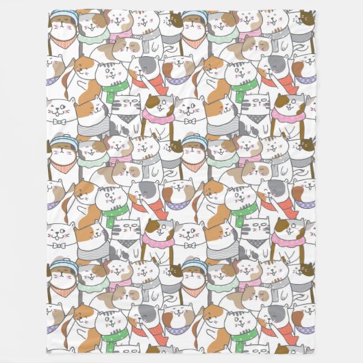 Niedliche Katzen Fleece Blanket (Vorderseite)