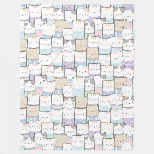 Niedliche Katzen Fleece Blanket (Vorderseite)