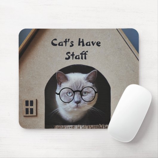 Niedliche Katzen Foto Katzen haben Mitarbeiter Zit Mousepad (Mit Mouse)