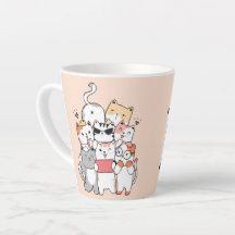 Niedliche Katzen Freunde für immer Latte Tasse, Ad