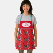 Niedliche Katzen Frohe Weihnachten Red Blue Schürz Schürze (Insitu)