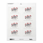 Niedliche Katzen Furcht und helle Weihnachtsadress (Vorne)