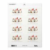 Niedliche Katzen Furcht und helle Weihnachtsadress (Vorne)