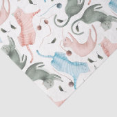 Niedliche Katzen & Garne Pastelfarben Illustration Seidenpapier (Detail)