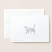 Niedliche Katzen Geburtskarte Folienkarte (Rückseite mit Umschlag)