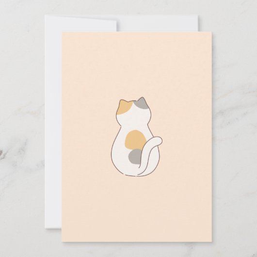 Niedliche Katzen Geburtstag Einladung (Rückseite)