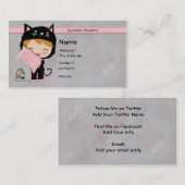 Niedliche Katzen-Geschäfts-Karte Visitenkarte (Vorne/Hinten)