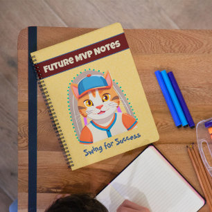 Niedliche Katzen Geschenke für Baseball-Spieler Li Notizblock