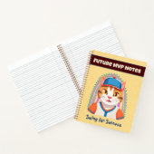 Niedliche Katzen Geschenke für Baseball-Spieler Li Notizblock (Innenseite)