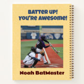 Niedliche Katzen Geschenke für Baseball-Spieler Li Notizblock (Rückseite)