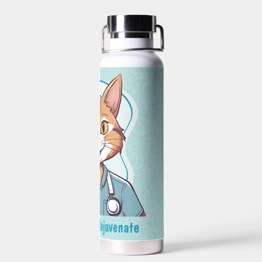 Niedliche Katzen Geschenke für Physiotherapeuten Ä Trinkflasche (Rückseite)