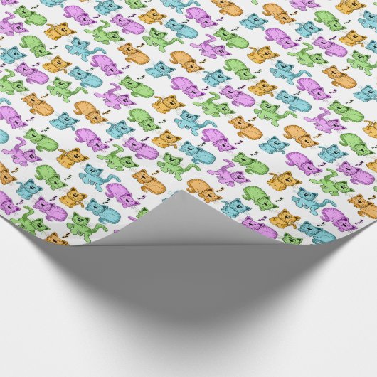 niedliche Katzen Geschenkpapier (Ecke)