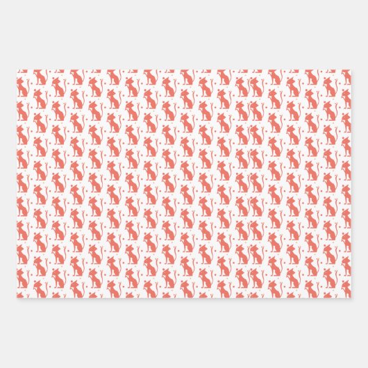 niedliche Katzen Geschenkpapier Set (Vorderseite)