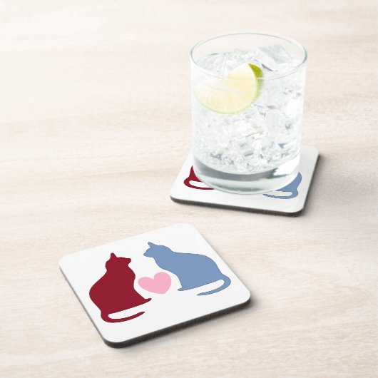 Niedliche Katzen Getränkeuntersetzer (Rechte Seite)