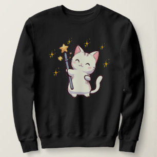 Niedliche Katzen halten die Zauberwand Sweatshirt