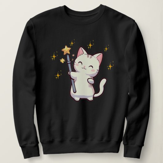 Niedliche Katzen halten die Zauberwand Sweatshirt (Design vorne)