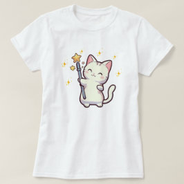 Niedliche Katzen halten die Zauberwand T-Shirt