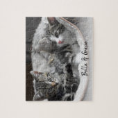 Niedliche Katzen Haustiere Foto Personalisierte Ha Puzzle (Vertikal)