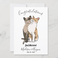 Niedliche Katzen Hochzeitskarte