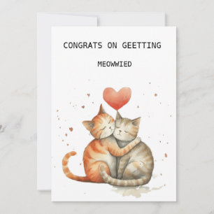 Niedliche Katzen Hochzeitskarte Feiertagskarte
