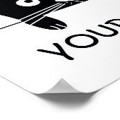 Niedliche Katzen & Hunde-Textposter Poster (Ecke)