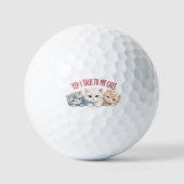 Niedliche Katzen - ich spreche mit meinen Katzen Golfball (Vorderseite)